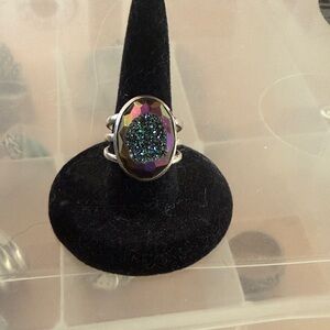 Iridescent Sterling Silver Ring